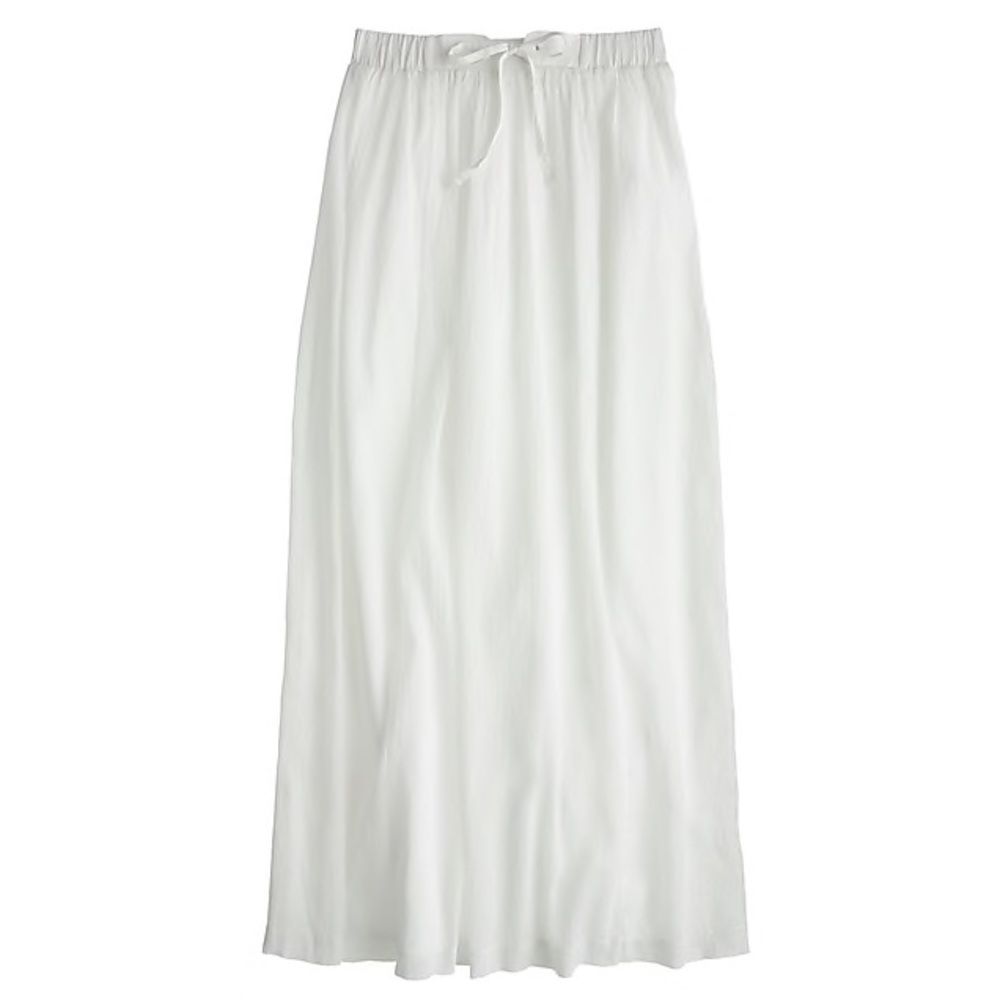 J. Crew  White Cotton Gauze Maxi Skirt | XS